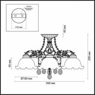 3126/5C COMFI LN16 201 белый с золотой патиной Люстра потолочная E27 5*60W 220V CASETTA - 3126/5C COMFI LN16 201 белый с золотой патиной Люстра потолочная E27 5*60W 220V CASETTA