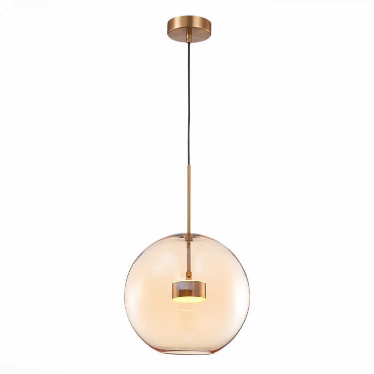 SL1133.323.01 Светильник подвесной ST-Luce Латунь/Коньячный LED 1*10W 3000K