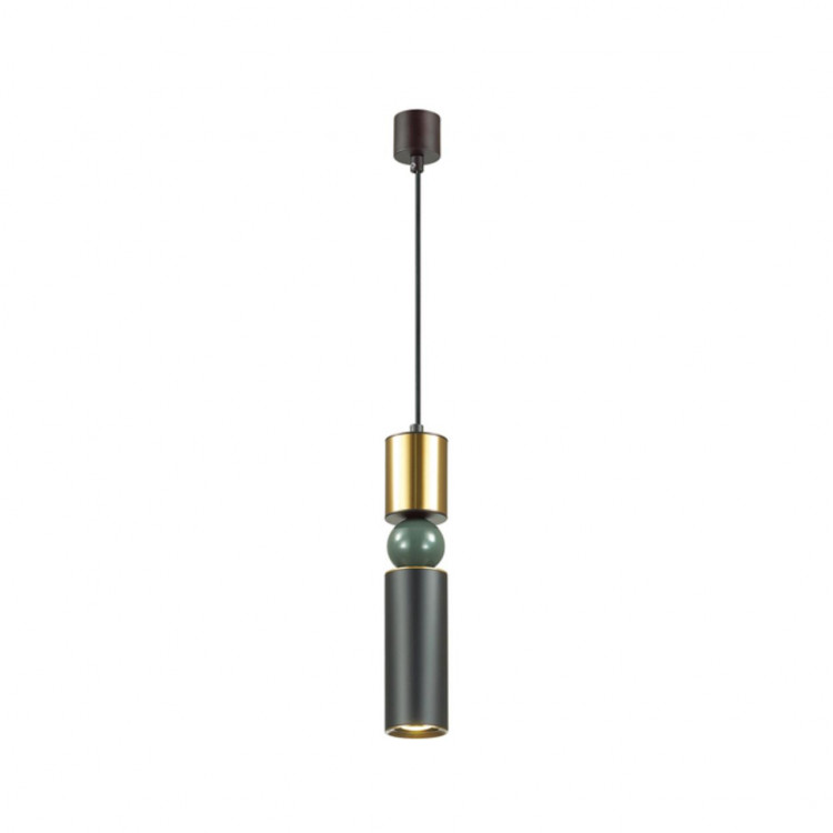 4073/5L L-VISION ODL19 312 черный/золото/зеленый Подвес GU10 1*5W SAKRA