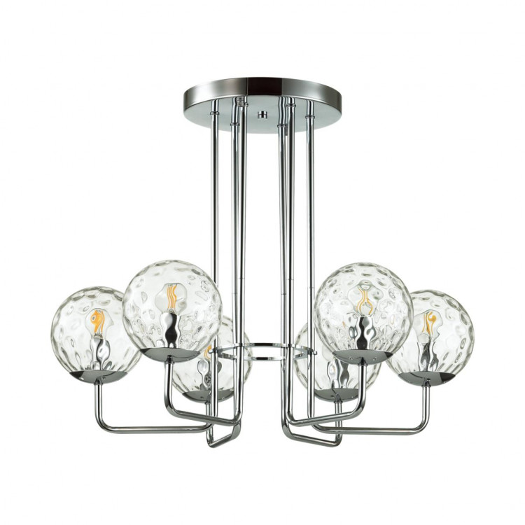 4982/6C MODERN ODL22 323 хром/прозрачный/стекло Люстра потолочная E14 6*40W VERASA