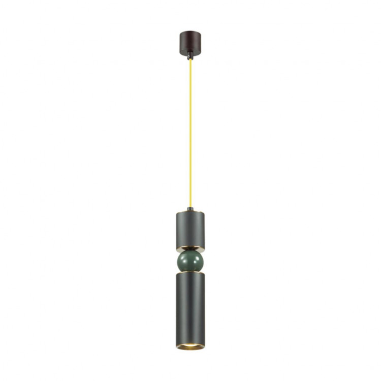 4075/5L L-VISION ODL19 313 черный/золото/зеленый Подвес GU10 1*5W SAKRA