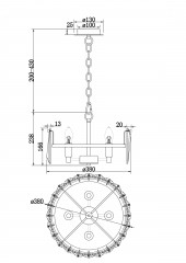 Подвесной светильник Maytoni MOD043PL-04CH