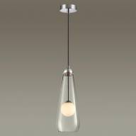 4954/1 PENDANT ODL22 297 хром/ белый/прозрачный/стекло Подвес G9 1*40W LOSTAR - 4954/1 PENDANT ODL22 297 хром/ белый/прозрачный/стекло Подвес G9 1*40W LOSTAR