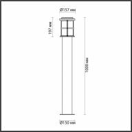 4964/1F NATURE ODL22 569 черный/стекло Ландшафтный светильник на столбе E27 1*60W IP44 MAGUS - 4964/1F NATURE ODL22 569 черный/стекло Ландшафтный светильник на столбе E27 1*60W IP44 MAGUS