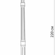 Светильник садово-парковый Feron PL4088 столб четырехгранный 2*100W E27 230V, черное золото - Светильник садово-парковый Feron PL4088 столб четырехгранный 2*100W E27 230V, черное золото