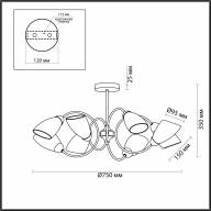 4532/8C COMFI LN21 051 золотой, белый Люстра потолочная E14 8*40W 220V DARLENE - 4532/8C COMFI LN21 051 золотой, белый Люстра потолочная E14 8*40W 220V DARLENE
