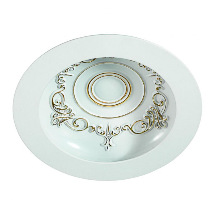 357360 SPOT NT17 273 белый/золото Встраиваемый светильник IP20 LED 3000K 9W 85-265V GESSO