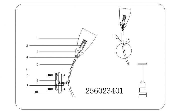 256023401 Флора золото 1*60W Е14 220 V бра