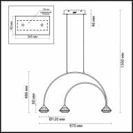 4100/3 CLASSIC  ODL19 65 черный/прозрачный Подвес G9 3*5W ARCO - 4100/3 CLASSIC  ODL19 65 черный/прозрачный Подвес G9 3*5W ARCO