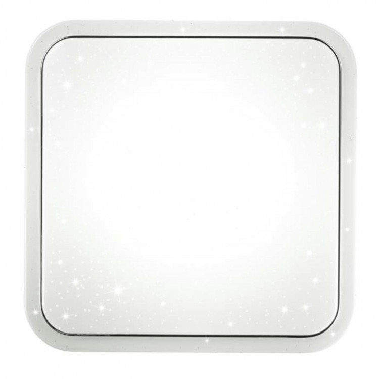 2014/C PALE SN 100 Светильник пластик/белый/хром LED 30Вт 4000K 430х430 IP43 KVADRI