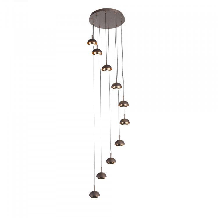 SL1602.323.10 Светильник подвесной ST-Luce Кофейный, Золото/Кофейный, Золото LED 10*8W