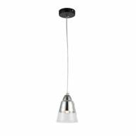 SLE102903-01 Светильник подвесной Черный, Хром/Прозрачный E27 1*40W - SLE102903-01 Светильник подвесной Черный, Хром/Прозрачный E27 1*40W