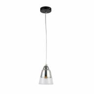 SLE102903-01 Светильник подвесной Черный, Хром/Прозрачный E27 1*40W - SLE102903-01 Светильник подвесной Черный, Хром/Прозрачный E27 1*40W
