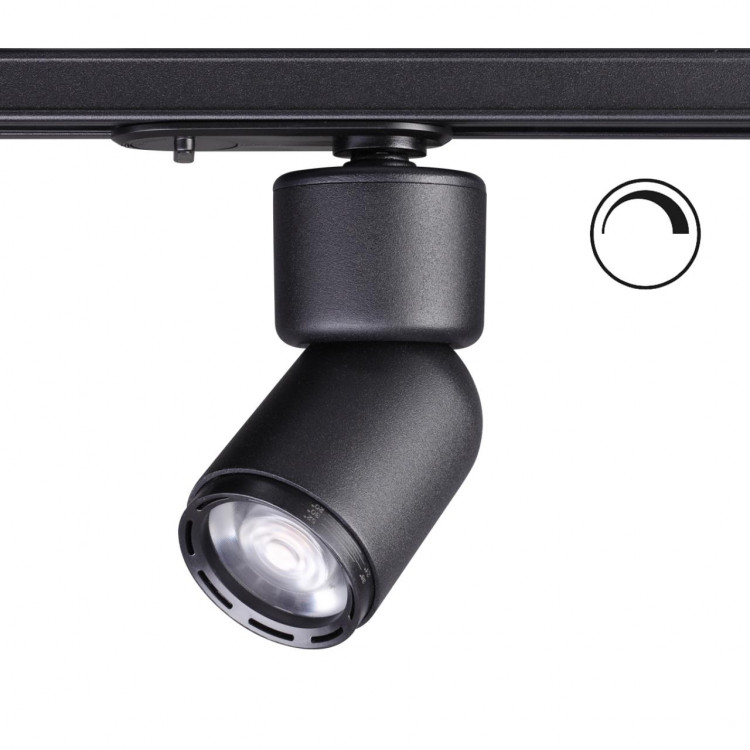358292 PORT NT19 075 черный Светильник трековый однофазный трехжильный IP20 LED 3000K 12W 180-260V FINO