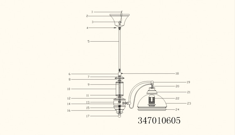347010605 Фелиция бронза антик 5*60W Е27 220 V люстра