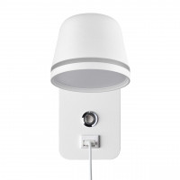 4298/5WL HIGHTECH ODL22 275 белый/металл Настенный светильник IP20 с USB зарядкой c выкл. LED 7W 400Лм 3000-4000-6000K BANKS