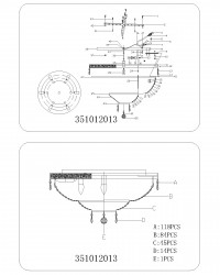 351012013 Изабелла 13*60W Е14 220 V люстра
