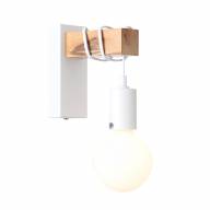 SL1142.501.01 Светильник настенный Белый, Светлое дерево E27 1*60W - SL1142.501.01 Светильник настенный Белый, Светлое дерево E27 1*60W