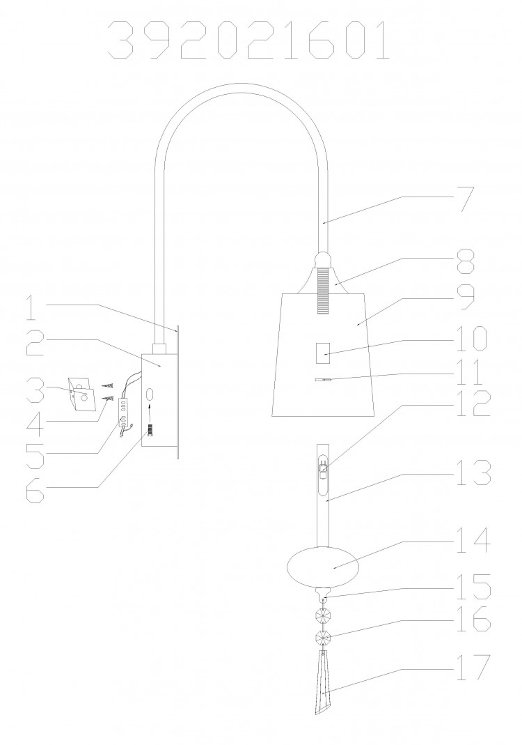 392021601 Фьюжн 1*20W G4 220 V бра