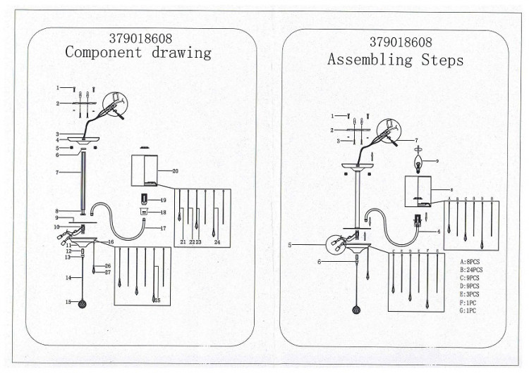 379018608 Федерика 8*60W E14 220 V люстра
