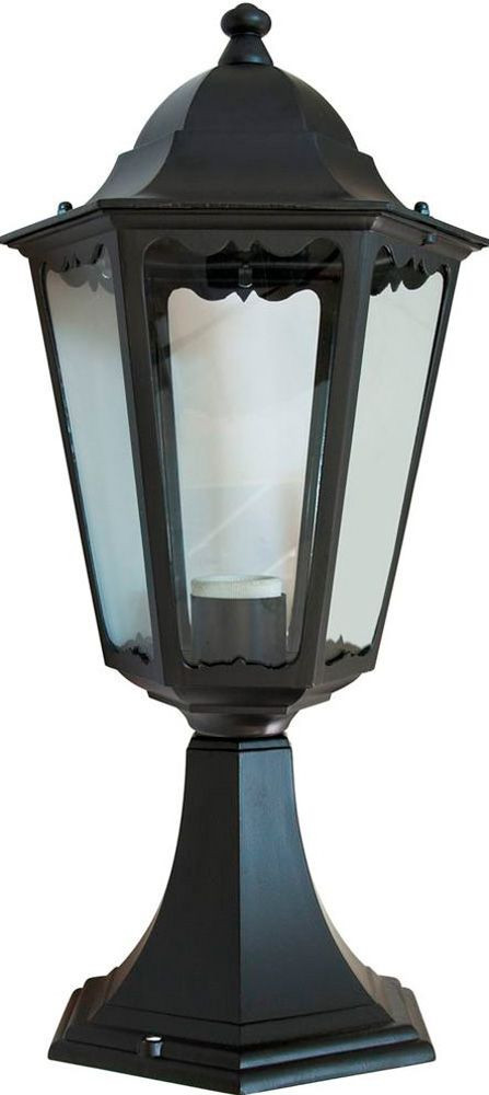 Светильник садово-парковый Feron 6204 шестигранный на постамент 100W E27 230V, черный