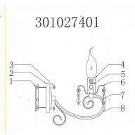 301027401 Свеча 1*60W E14 220 V бра - 301027401 Свеча 1*60W E14 220 V бра