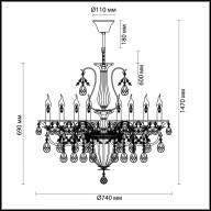 4724/8 CLASSIC ODL20 454 золотой/хрусталь Люстра E14 8*40W + G9 2*28W 220V KUVIA - 4724/8 CLASSIC ODL20 454 золотой/хрусталь Люстра E14 8*40W + G9 2*28W 220V KUVIA