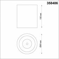 358486 OVER NT20 196 белый/золото Светильник накладной IP20 LED 4000K 10W 220V RECTE - 358486 OVER NT20 196 белый/золото Светильник накладной IP20 LED 4000K 10W 220V RECTE