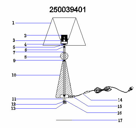 250039401 Уют 1*60W Е27 220 V наст. лампа