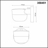 358451 STREET NT20 353 чёрный Ландшафтный настенный светильник LED 4000K 12W 220V OPAL - 358451 STREET NT20 353 чёрный Ландшафтный настенный светильник LED 4000K 12W 220V OPAL