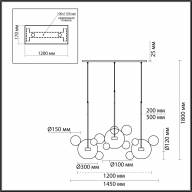 4802/36L L-VISION (В 3-Х КОРОБКАХ) ODL22 327 хром/прозрачный/стекло Люстра LED 36W 4000K BUBBLES - 4802/36L L-VISION (В 3-Х КОРОБКАХ) ODL22 327 хром/прозрачный/стекло Люстра LED 36W 4000K BUBBLES