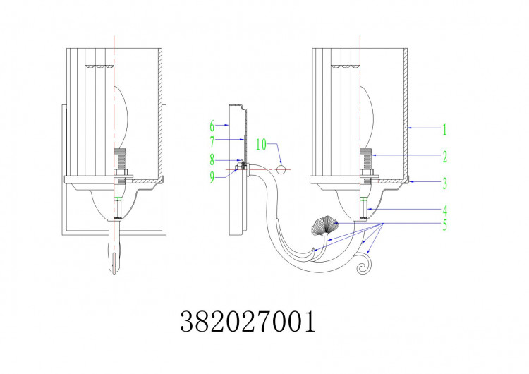382027001 Айвенго 1*40W Е14 220 V бра