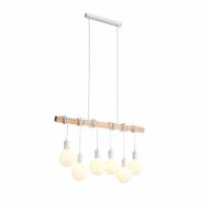 SL1142.503.06 Светильник подвесной Белый, Светлое дерево E27 6*60W - SL1142.503.06 Светильник подвесной Белый, Светлое дерево E27 6*60W
