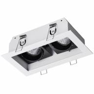 370713 SPOT NT20 267 белый/черный Встраиваемый светильник IP20 GU10 2*50W 220V GESSO - 370713 SPOT NT20 267 белый/черный Встраиваемый светильник IP20 GU10 2*50W 220V GESSO