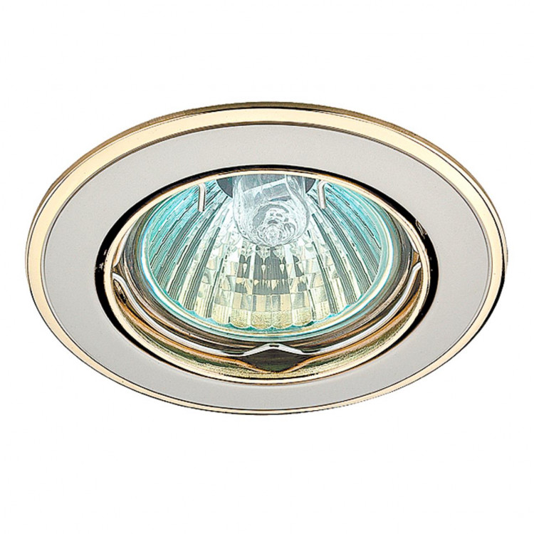 369105 SPOT NT09 147 никель/золото Встраиваемый светильник IP20 GX5.3 50W 12V CROWN
