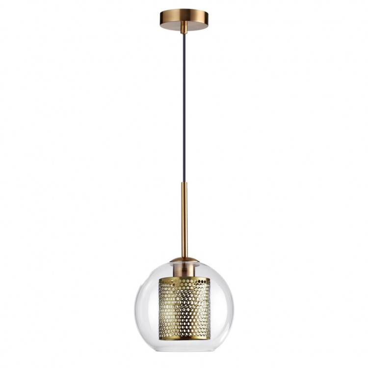 4939/1 PENDANT ODL22 291 античн.бронза/металл/прозрачный/стекло Подвес E27 1*40W CLOCKY