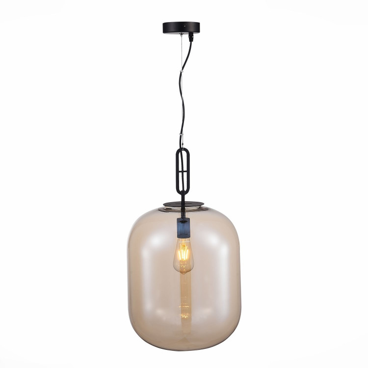 SL1050.413.01 Светильник подвесной ST-Luce Черный/Коньячный E27 1*40W