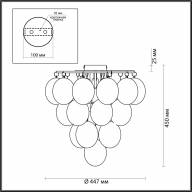 4797/6C MODERN ODL21 345 дымчатый/хром Люстра потолочная E14 6*40W GRAPE - 4797/6C MODERN ODL21 345 дымчатый/хром Люстра потолочная E14 6*40W GRAPE