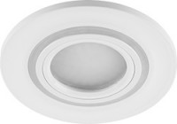 Светильник встраиваемый с белой LED подсветкой Feron CD600 потолочный MR16 G5.3, белый