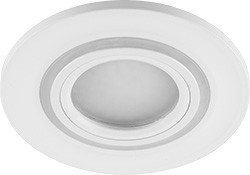 Светильник встраиваемый с белой LED подсветкой Feron CD600 потолочный MR16 G5.3, белый