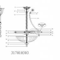 317010303 Афродита 3*60W Е14 220 V люстра - 317010303 Афродита 3*60W Е14 220 V люстра