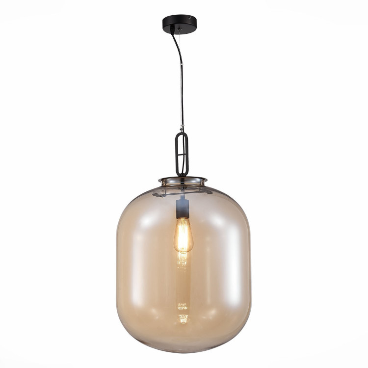 SL1050.423.01 Светильник подвесной ST-Luce Черный/Коньячный E27 1*40W
