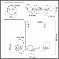 4818/10 MODERN ODL21 395 черный/прозрачный Люстра G9 10*40W TOVI - 4818/10 MODERN ODL21 395 черный/прозрачный Люстра G9 10*40W TOVI