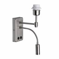 634021802  Сити 1*60W E27 + 1*1W LED 220 V бра никель (без абажура) - 634021802  Сити 1*60W E27 + 1*1W LED 220 V бра никель (без абажура)
