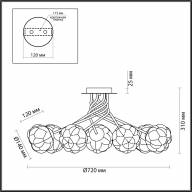 4556/7C MODERNI LN21 080 золотой Люстра потолочная E14 7*40W 220V BREANA - 4556/7C MODERNI LN21 080 золотой Люстра потолочная E14 7*40W 220V BREANA