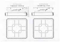 437012402 Кларис 30*2W LED 220 V люстра (пульт)