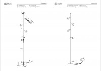 704040603 Этингер 3*4W LED 220 V торшер