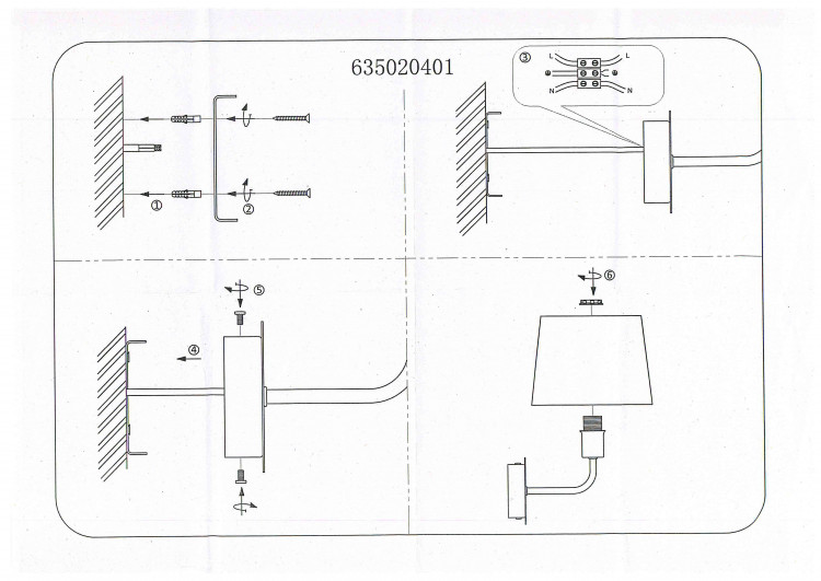 635020401 Дэла 1*60W E14 220 V бра