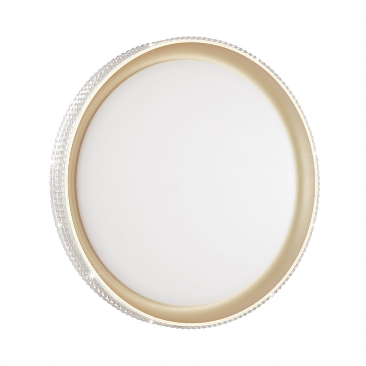 3054/EL PALE SN 034 Светильник пластик/белый/золотистый LED 72Вт 3000-6000К D490 IP43 пульт ДУ SHINY