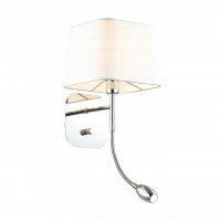 4114/2W MODERN ODL19 241 хром/белый Бра E14, LED 1*40W, 3W EDIS